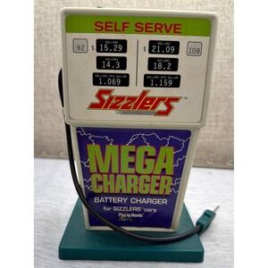 Vintage 1996 Playing Mantis Sizzlers Mega Charger Gas Pump Battery Charger Toy